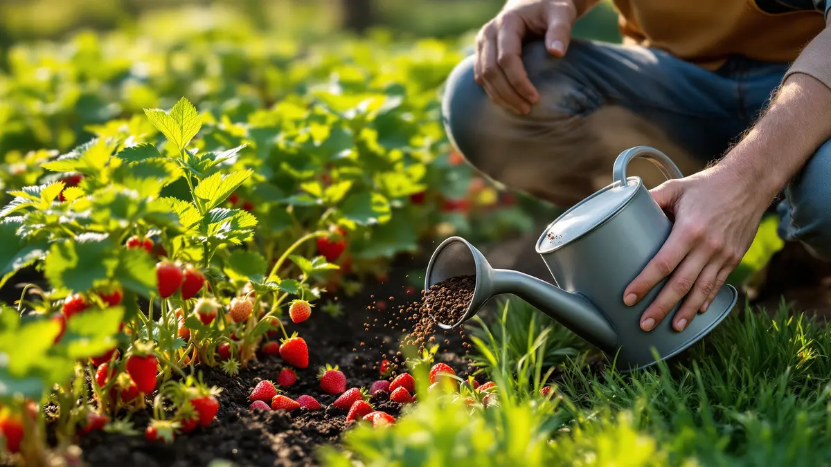 Grotere aardbeien door te gieten met dit keukeningrediënt: in het voorjaar 20% meer oogst