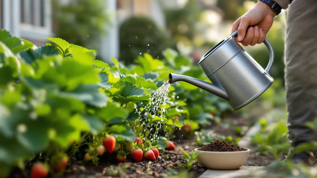 Ik begon mijn aardbeienplanten in het voorjaar met dit ingrediënt water te geven en was verbaasd over de grootte van mijn vruchten deze zomer.