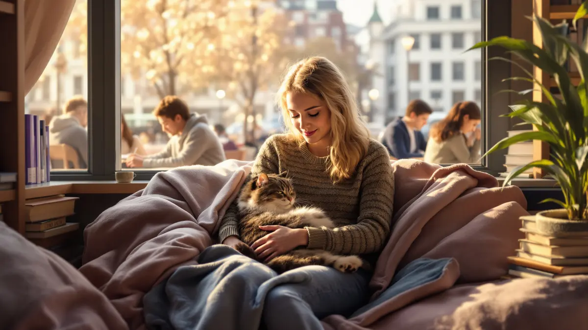 Katten kunnen stress net zo goed verminderen als honden, volgens dierenexperts.