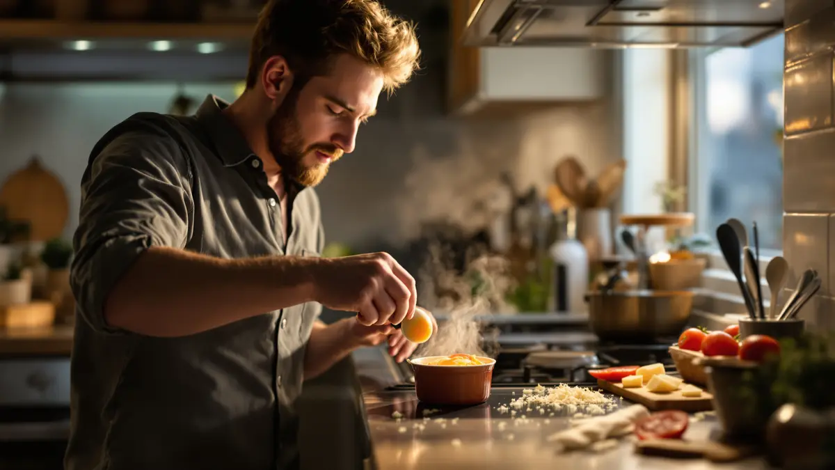 Je bent misleid: eieren uit de oven met tomaat en kaas zijn geen snel gerecht — ontdek waarom het beter is om de tijd te nemen om te koken.