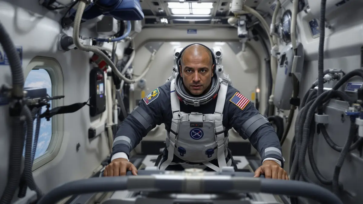 Doe 2,5 uur per dag aan sport in gewichtloosheid: ontdek de eenvoudige methode van astronauten om fit te blijven zonder ingewikkelde apparatuur.