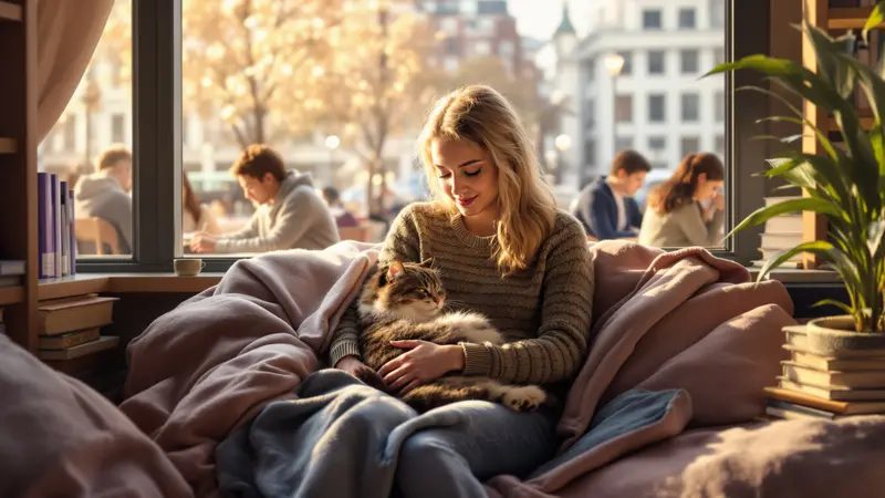 Katten kunnen stress net zo goed verminderen als honden, volgens dierenexperts.